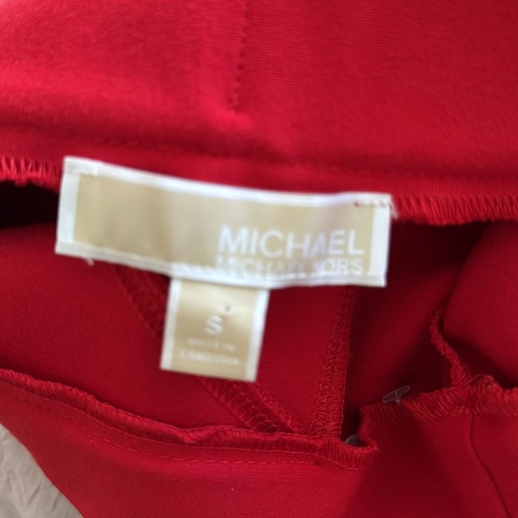 Michael Kors Red Women's Pull on Pants SZ S Slit Leg - Picture 5 of 7